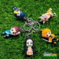 Demon slayer keychains round