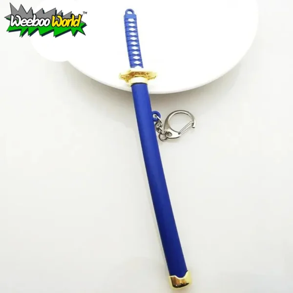 Blue Japanese Katana Keychain Demon Slayer