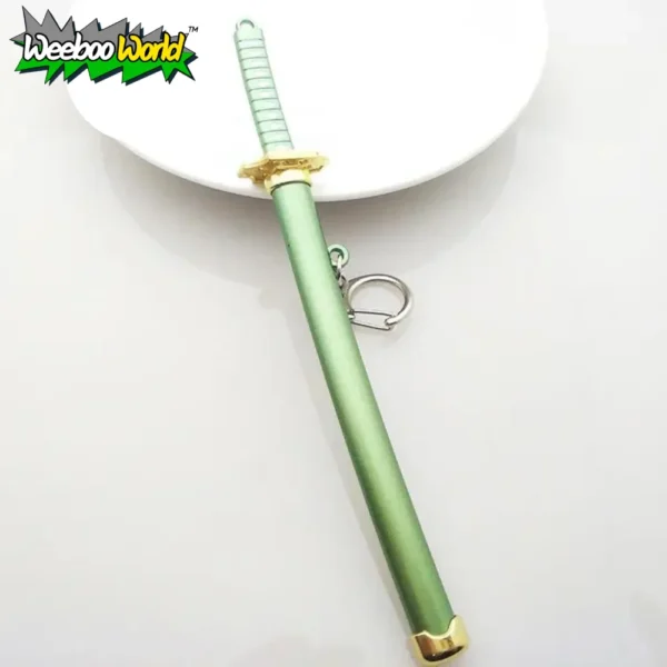 Green Japanese Katana Keychain Demon Slayer