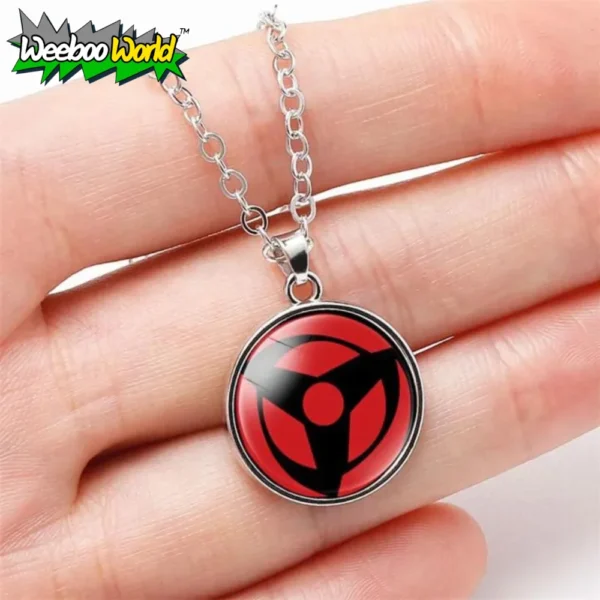 Naruto Round Pendant Itachi Mangekyo Sharingan Necklace 5