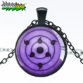 Naruto Round Pendant Rinnegan Necklace 4