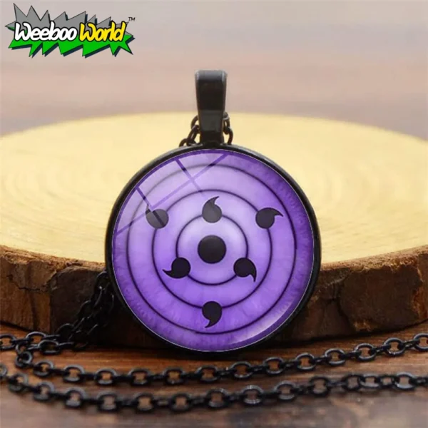 Naruto Round Pendant Rinnegan Necklace 7