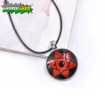 Naruto Round Pendant Sasuke Mangekyo Sharingan Necklace 2