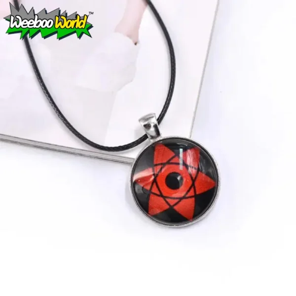 Naruto Round Pendant Sasuke Mangekyo Sharingan Necklace 2