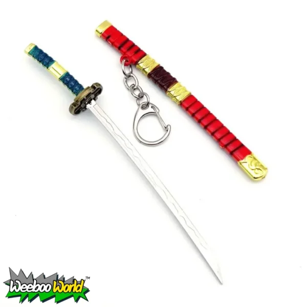Zoro one piece japanese katana keychain