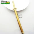golden demon slayer japanese katana keychain