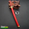 red and white demon slayer japanese katana keychain_1