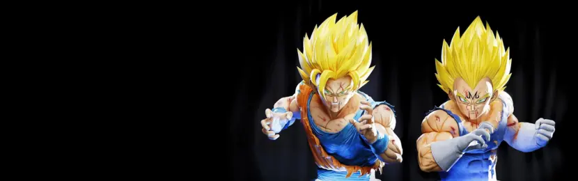 Anime figures long banner